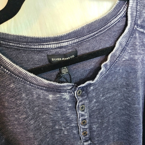Silver Jeans Men's Winter Waffle Knit Longsleeve Henley - Picture 2 of 7